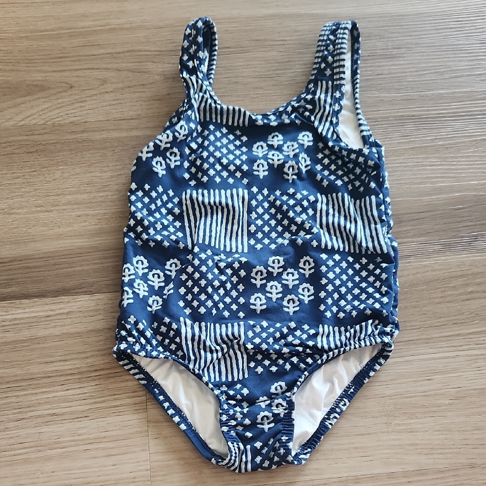Kids Blue Patterned Swimsuit